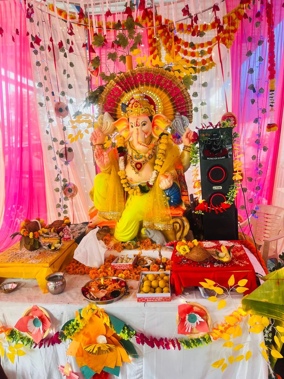 Ganesh Chaturthi celebration at the Marvel Vinyls workplace